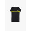 Balmain T-SHIRT Capsule Après-ski - T-shirt nera in cotone con logo Balmain giallo fluo