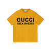 Men's Gucci Sexiness Print Oversize T-shirt In Yellow - Diamond Plug Outlet