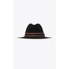 STRAW PANAMA HAT WITH CONTRASTING STRIPED CANVAS RIBBON - Diamond Plug Outlet