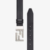 Cintura in pelle nera - Diamond Plug Outlet