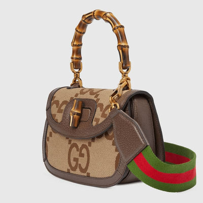 Gucci borsa Gucci Bamboo 1947 borsa jumbo GG misura piccola