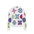 Crew-neck sweater with multicolor monogram motif