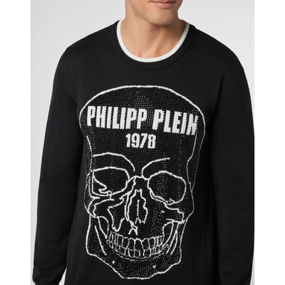 PULLOVER ROUND NECK LS CLASSIC SKULL - Diamond Plug Outlet