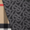 Burberry sciarpa Sciarpa reversibile in cashmere con motivo tartan e motivo monogramma nero