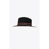STRAW PANAMA HAT WITH CONTRASTING STRIPED CANVAS RIBBON - Diamond Plug Outlet
