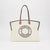 Tote Society Large in cotton canvas with graphics and logo
